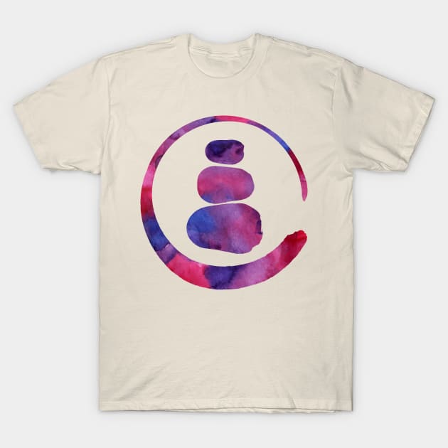 Zen Enso Circle and Zen stones T-Shirt by Nartissima